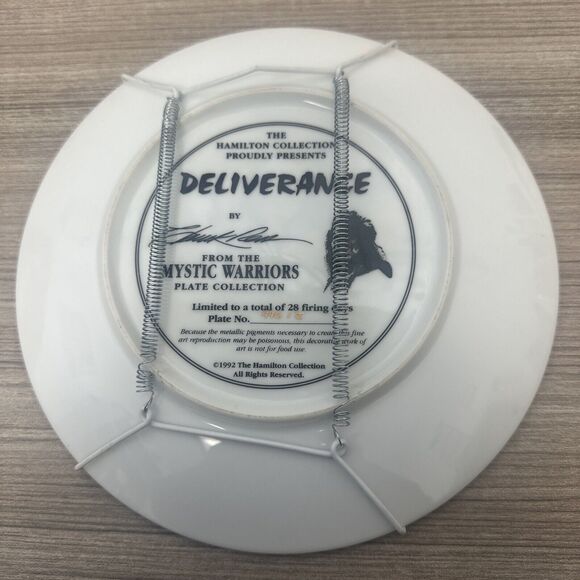 Hamilton Collection Deliverance Collector Plate Mystic Warriors Chuck Ren 1992 - Picture 2 of 2